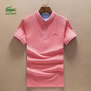 lacoste t-shirt big logo design polo sport regular coton stretch pink